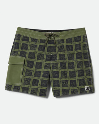 Brixton Classic 17" Trunk - Barb Wire/Sea Kelp