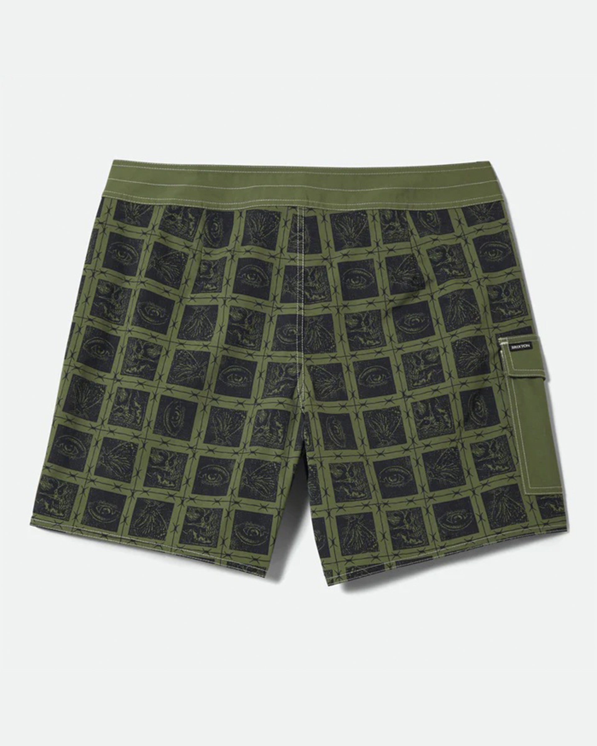 Brixton Classic 17" Trunk - Barb Wire/Sea Kelp