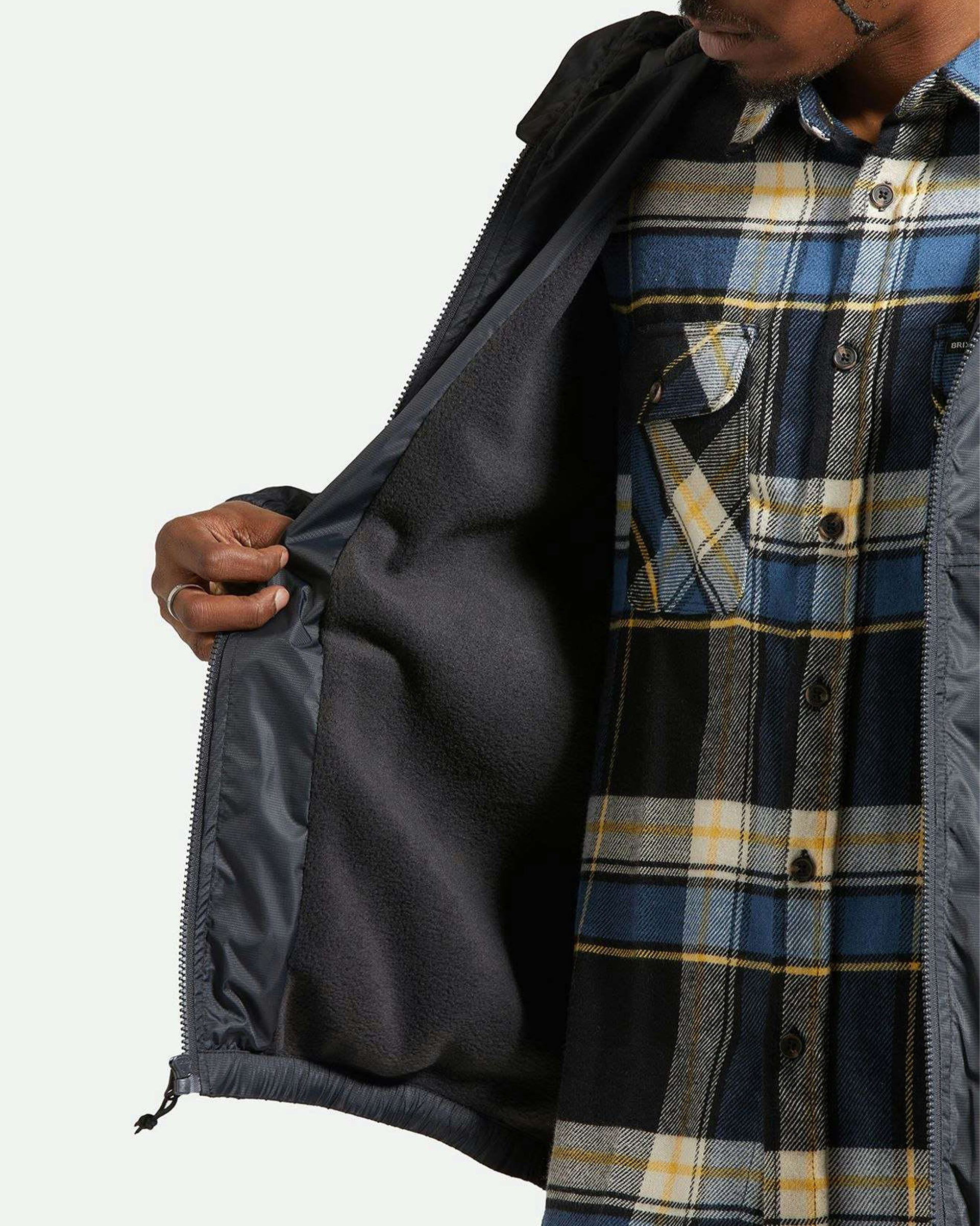 Brixton Claxton Parsons Arctic Fleece Lined Jacket - Black