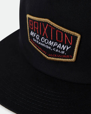 Brixton Coleson Snapback Hat - Black / Burgundy