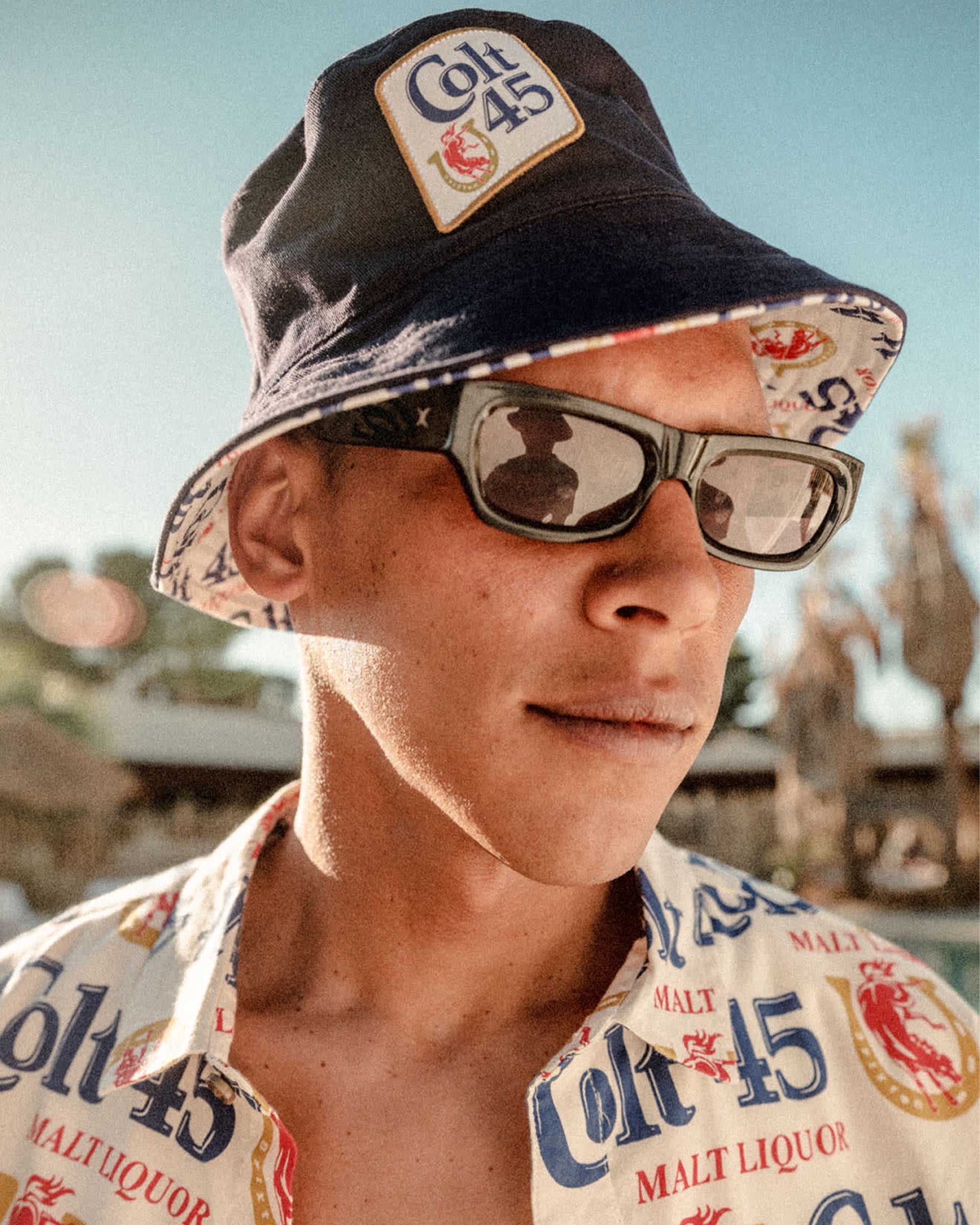 Brixton Colt 45 x Brixton Bucket Hat - Multi/Midnight Blue