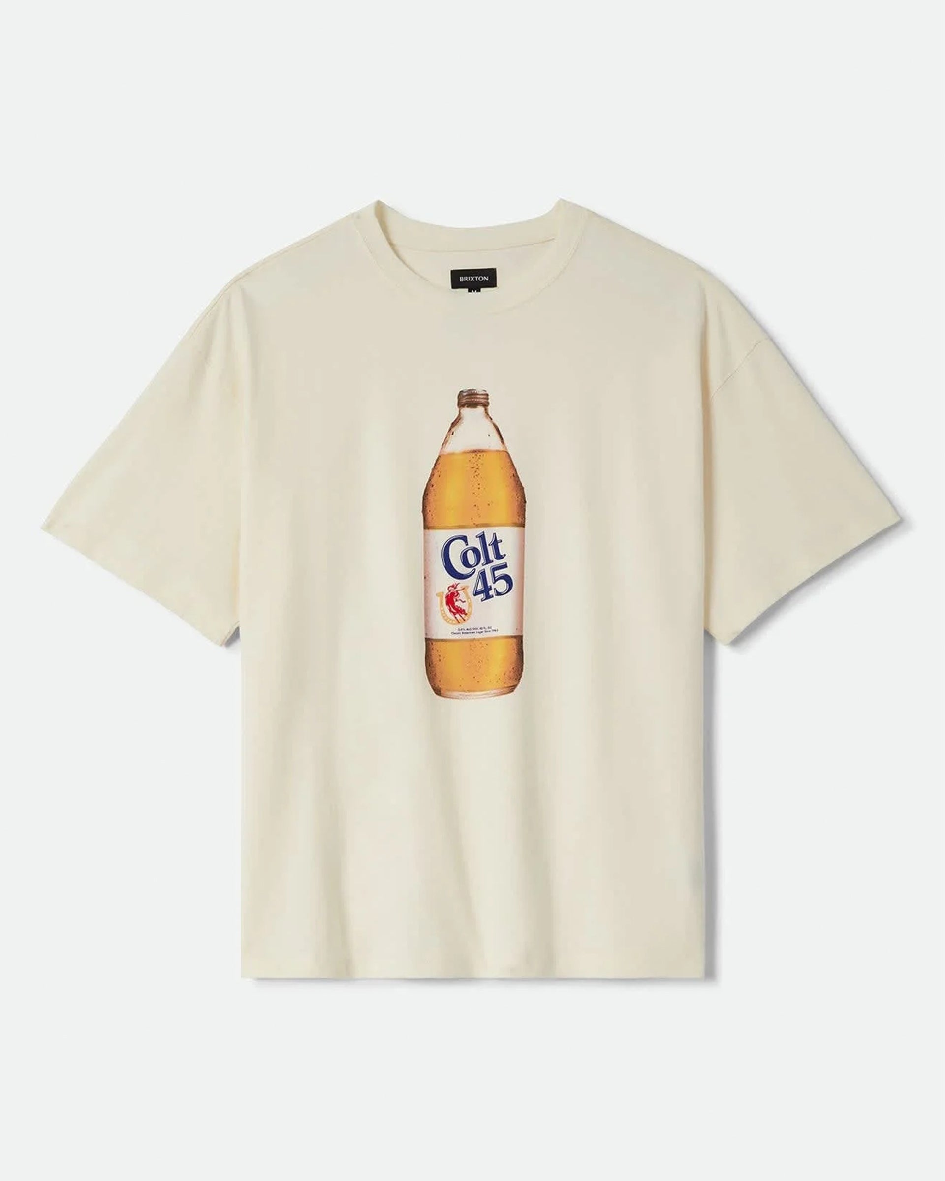 Brixton Colt 45 Forty Oz Oversized Short Sleeve T-Shirt - Natural