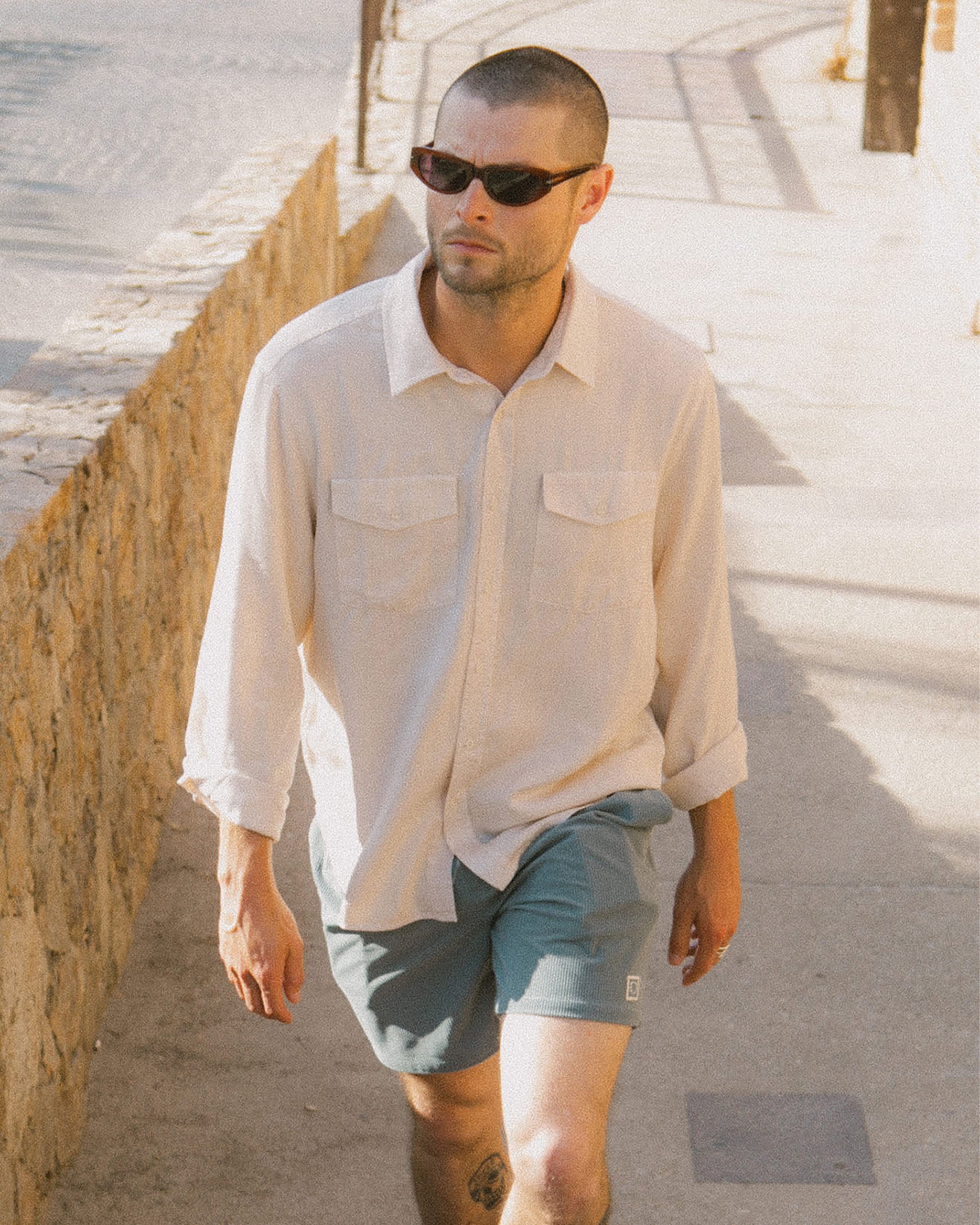 Brixton Cool Comfort Wayne Shirt - Whitecap