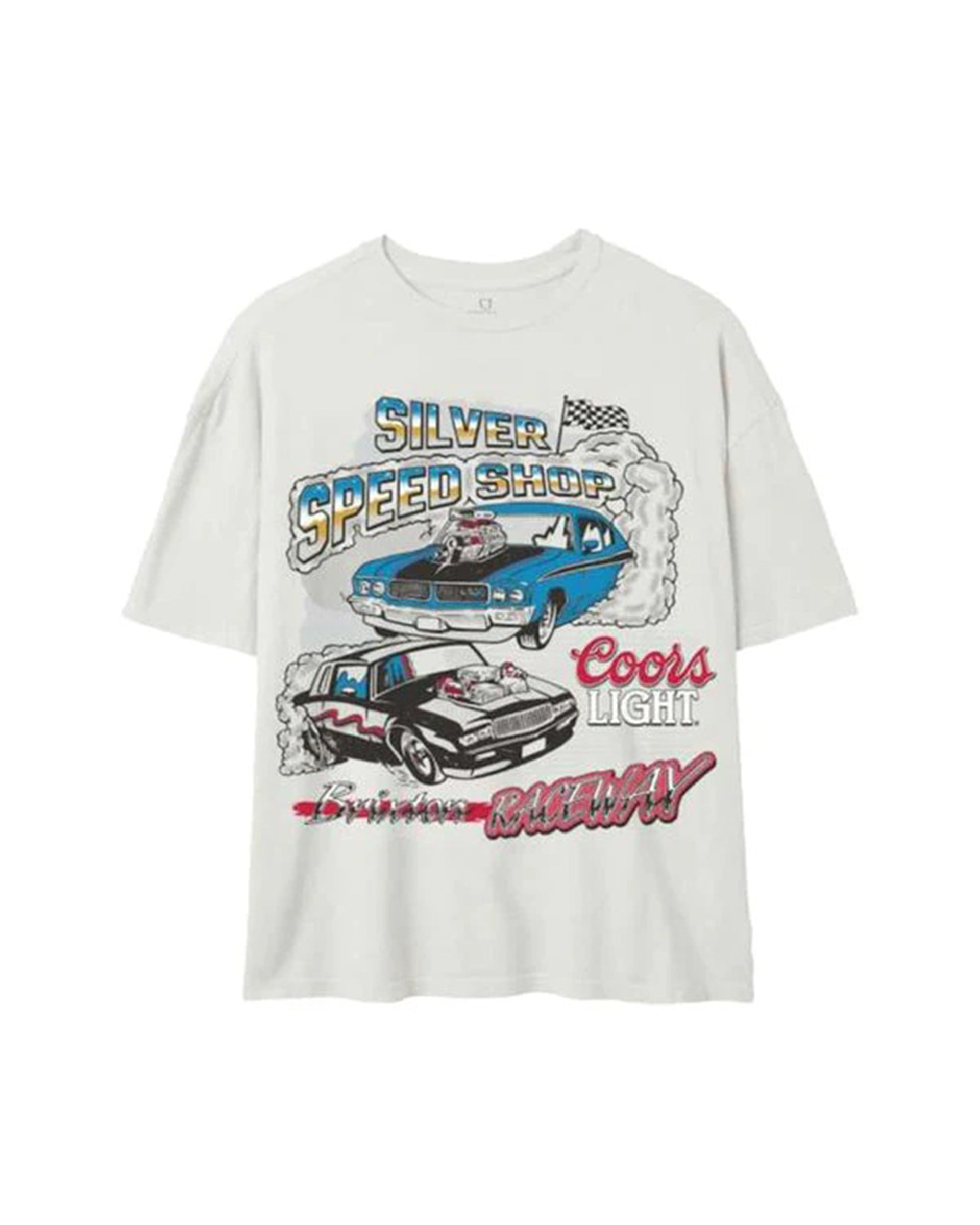 Brixton Women's Coors Light Raceway Boyfriend Short Sleeve T-Shirt - White