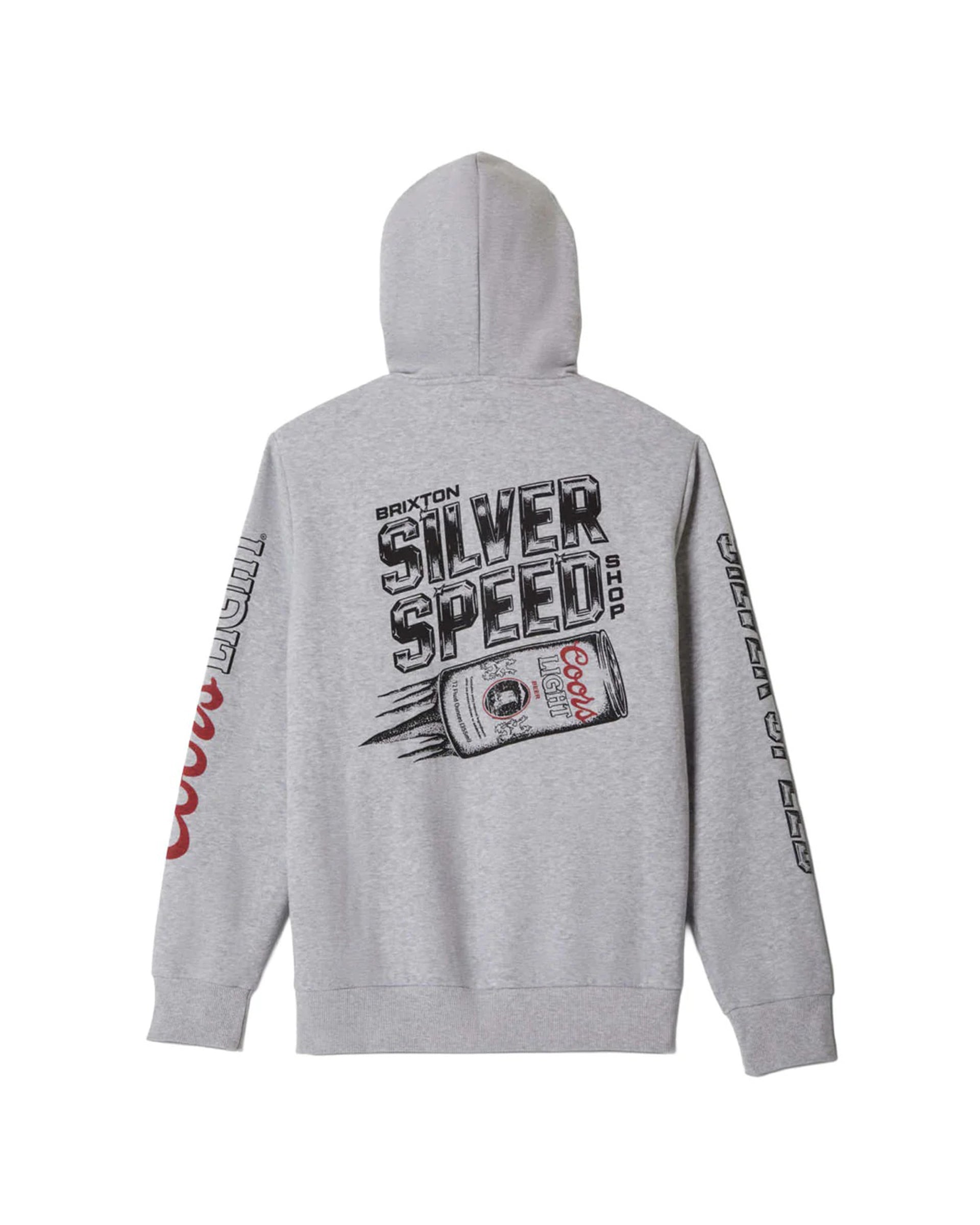 Brixton x Coors Silver Speed P/O Hoodie - Heather Grey