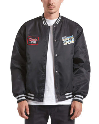 Brixton x Coors Light Silver Speed Shop Jacket - Black/Silver