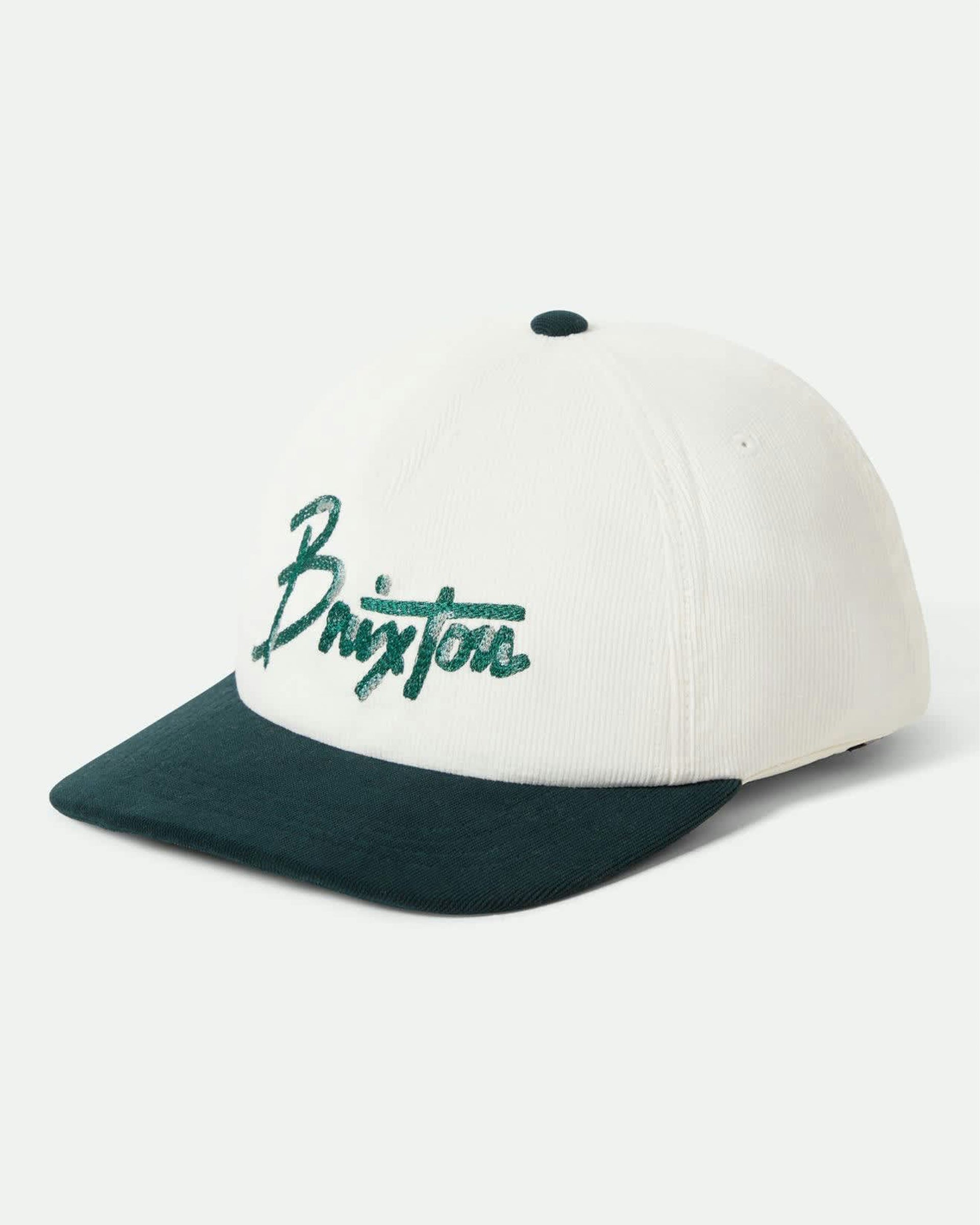 Brixton Women's Corduroy MP Snapback Hat - Night Sage/Whitecap