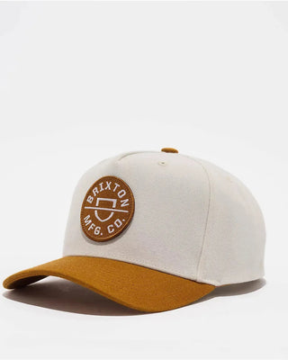 Brixton Crest C NetPLus MP Snapback - Washed Copper/Off White