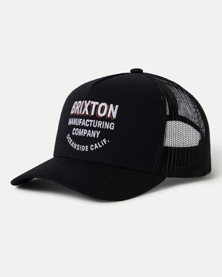 Brixton Crest Netplus Trucker Hat - Black / Black