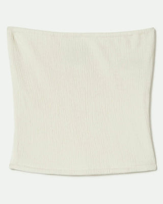 Brixton Women's Crinkle Tube Top - Off White