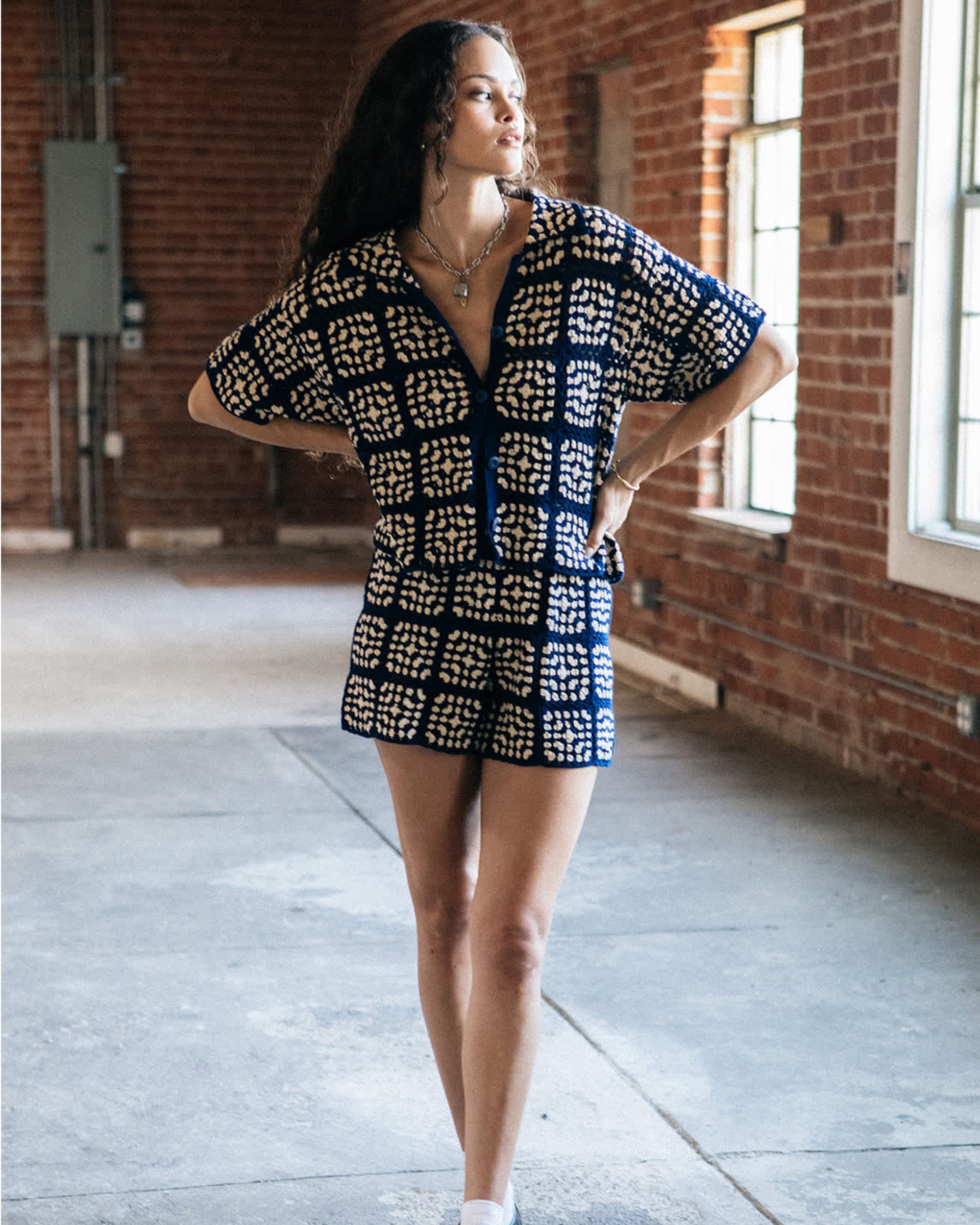 トップス THE SHISHIKUI Crochet / Navy トップス THE SHISHIKUI Crochet / Navy トップス THE SHISHIKUI