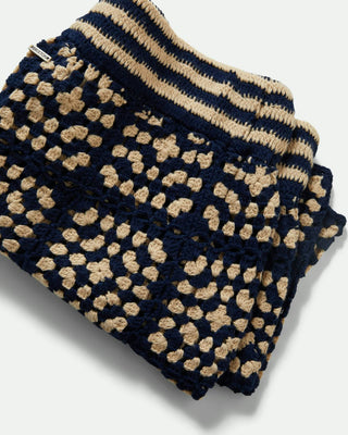 Brixton Women's Crochet Short - Mood Indigo/Off White