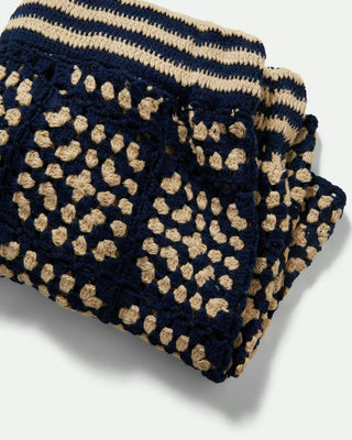 Brixton Women's Crochet Short - Mood Indigo/Off White
