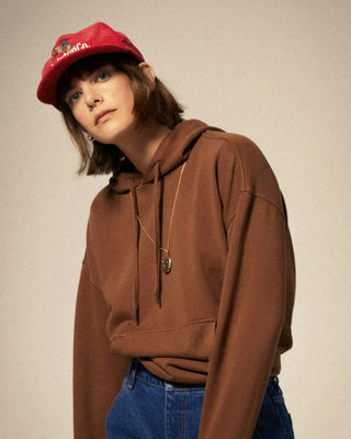 Brixton Cross Loop French Terry Hoodie - Pinecone Brown