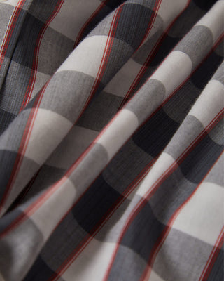 Brixton Cru Plaid Short Sleeve Shirt - Black/Off White/Red