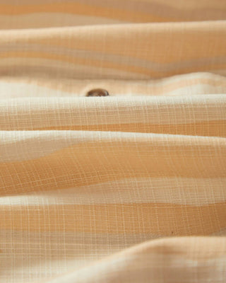Brixton Cru Slub Relaxed Short Sleeve Shirt - Hazelnut/Painterly Stripe