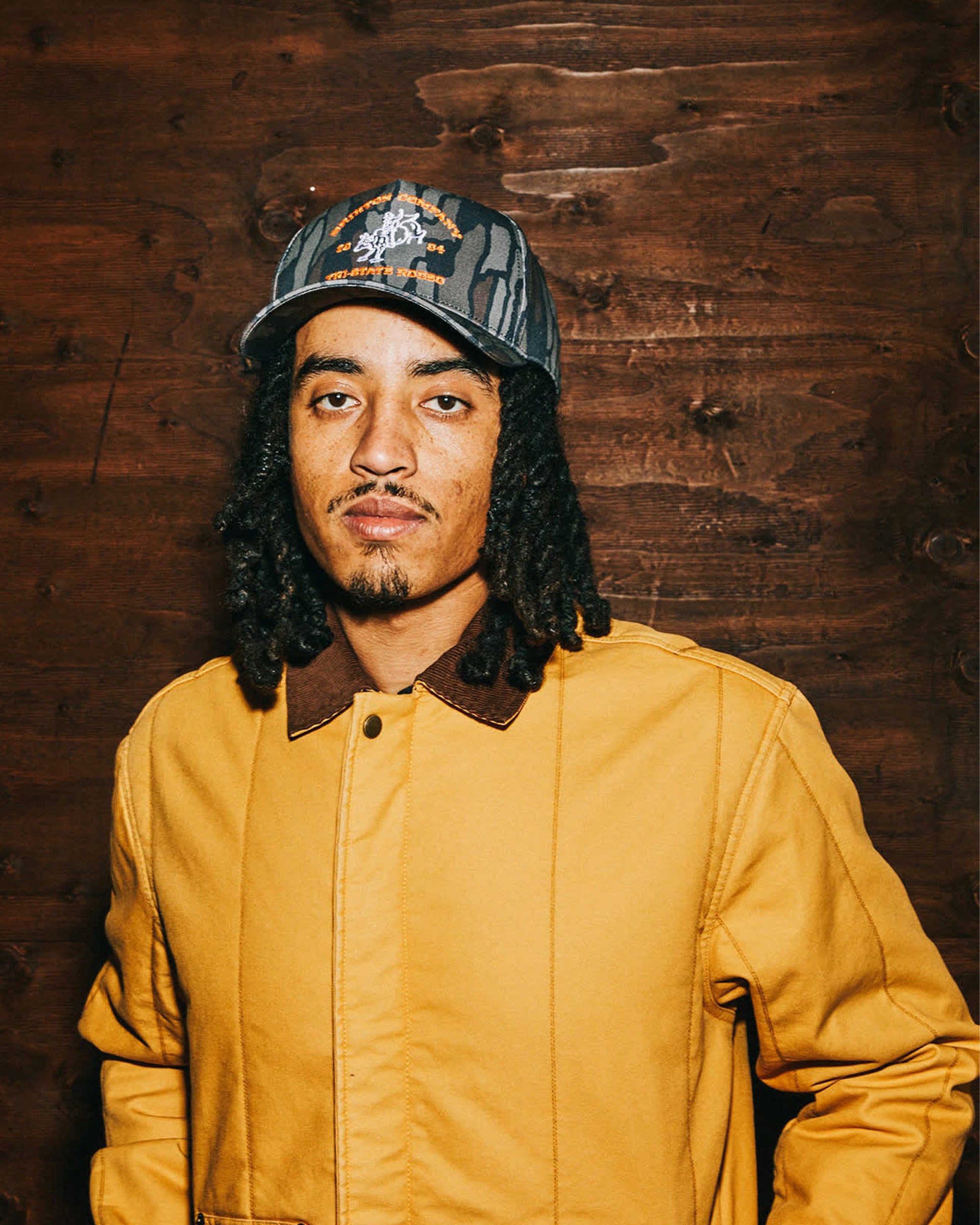 Brixton Danforth Netplus Snapback Hat - Bark Camo