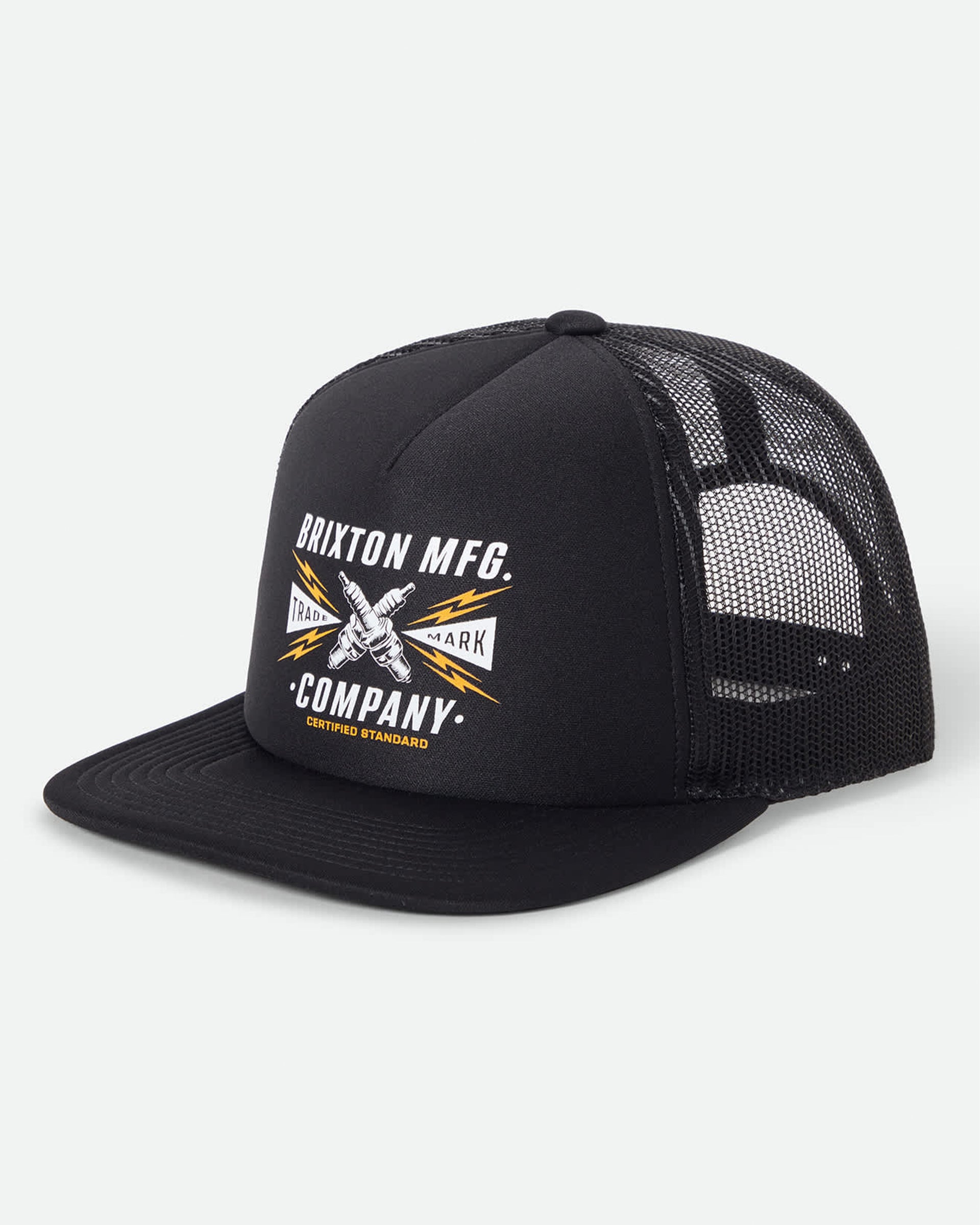 Brixton Danton Netplus Trucker Hat - Black/Black