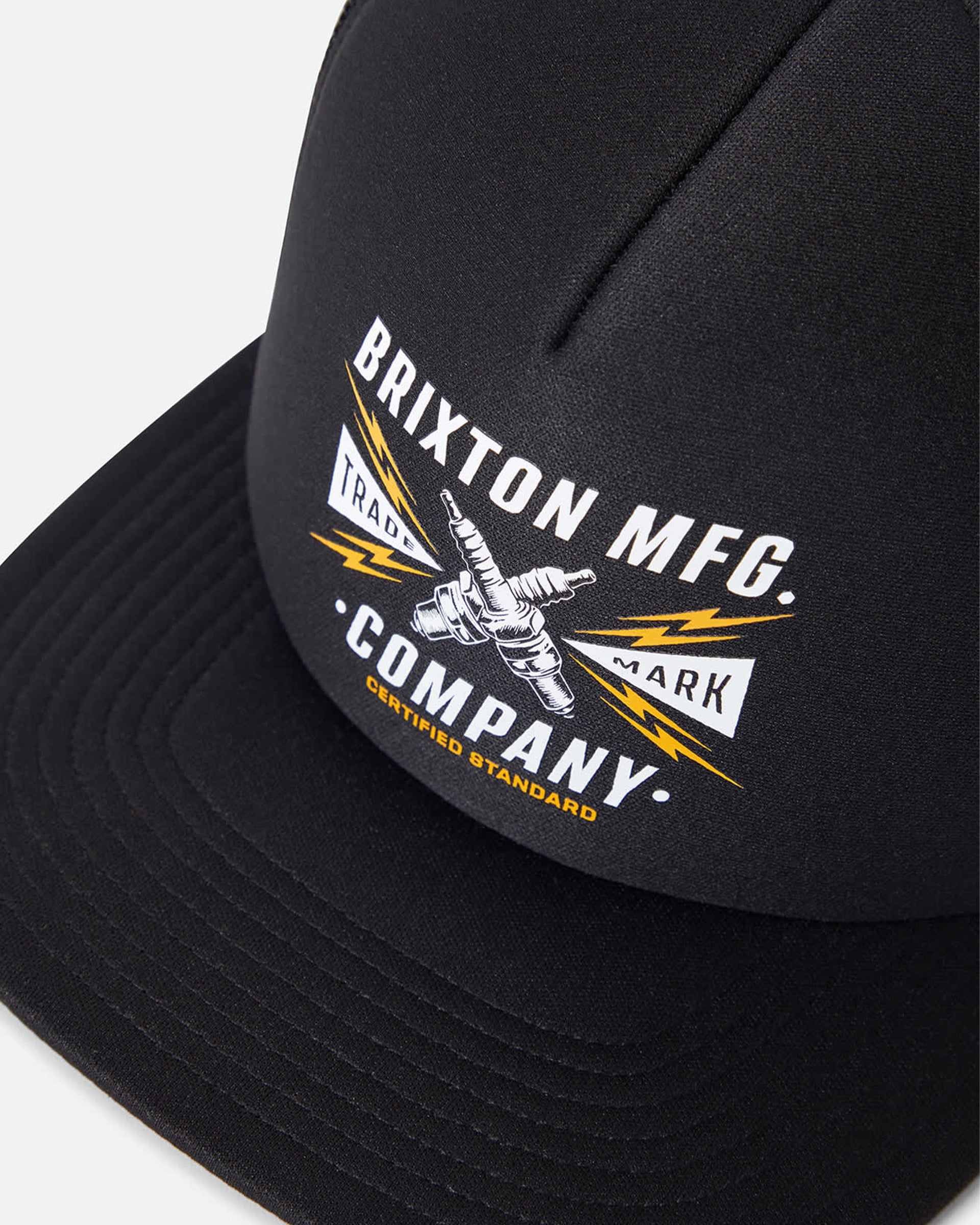 Brixton Danton Netplus Trucker Hat - Black/Black
