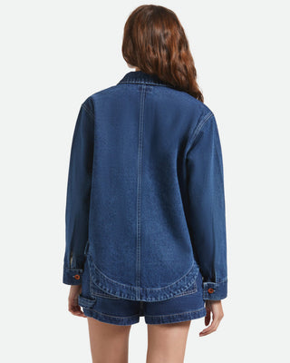 Brixton Women's Durham Shirt Jacket - Rinse Denim