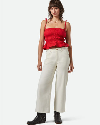 Brixton Women's Eden Smocked Top - Crimson