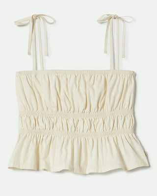 Brixton Women's Eden Smocked Top - Off White