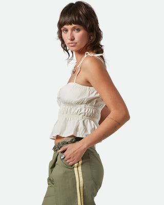 Brixton Women's Eden Smocked Top - Off White