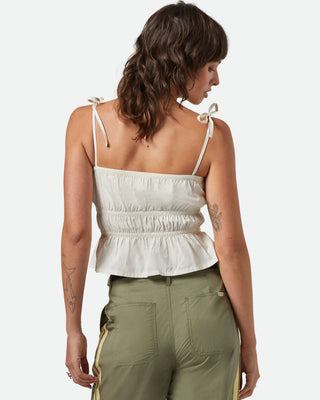 Brixton Women's Eden Smocked Top - Off White