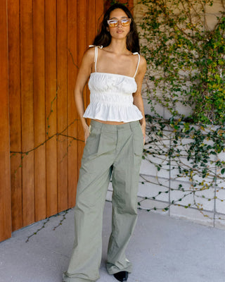 Brixton Women's Eden Smocked Top - Off White