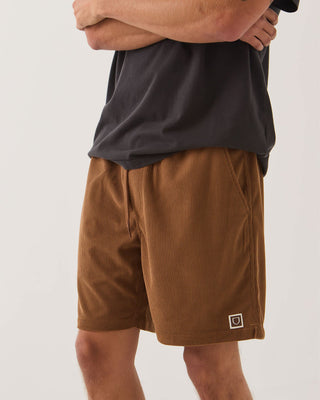 Brixton Everyday Corduroy Short - Tobacco Brown