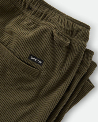Brixton Everyday Corduroy Short - Dark Olive
