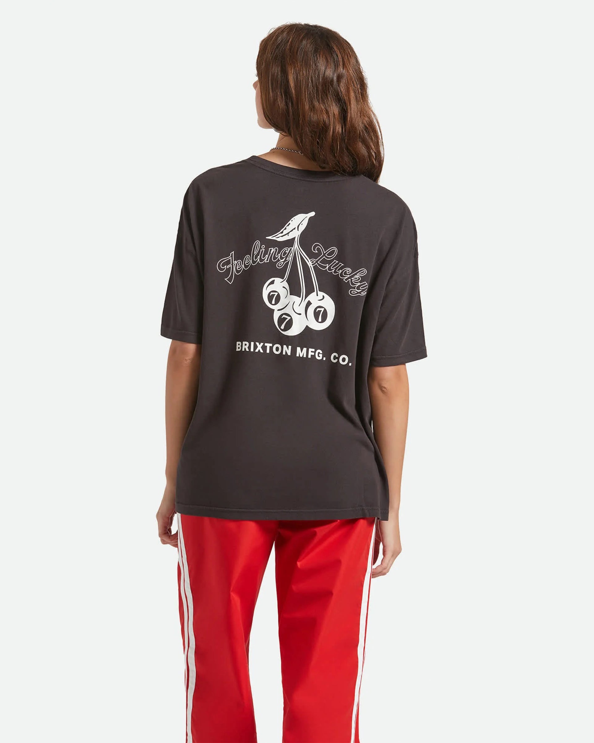 Brixton Feeling Lucky Oversized Boyfriend Short Sleeve T-Shirt - Black