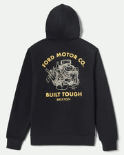 Brixton x Ford Built Tough Fleece Hoodie - Burnt Rubber