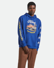 Brixton x Ford Mud Marathon Fleece Hoodie - Ford Blue