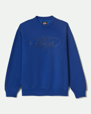 Brixton x Ford Number One Fleece Crewneck - Ford Blue