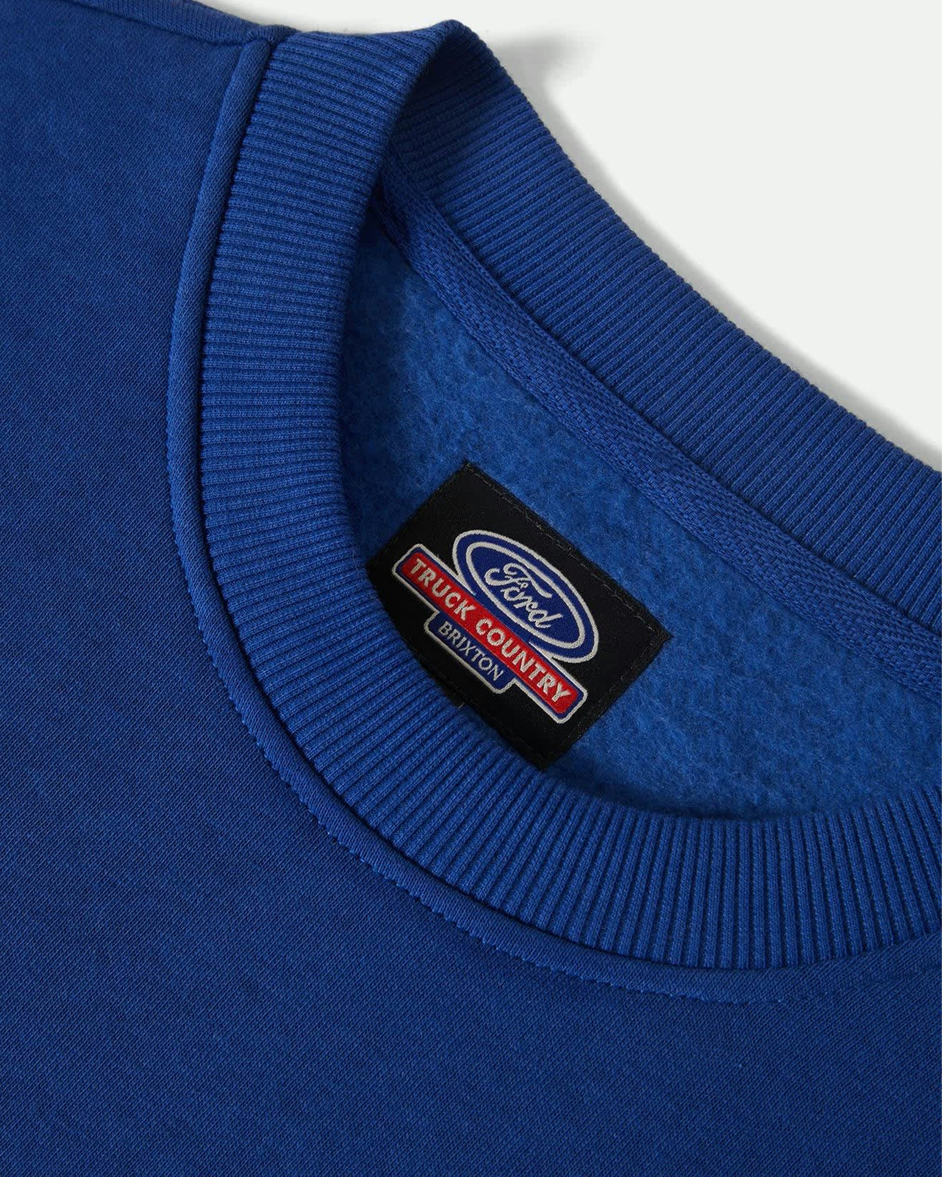 Brixton x Ford Number One Fleece Crewneck - Ford Blue