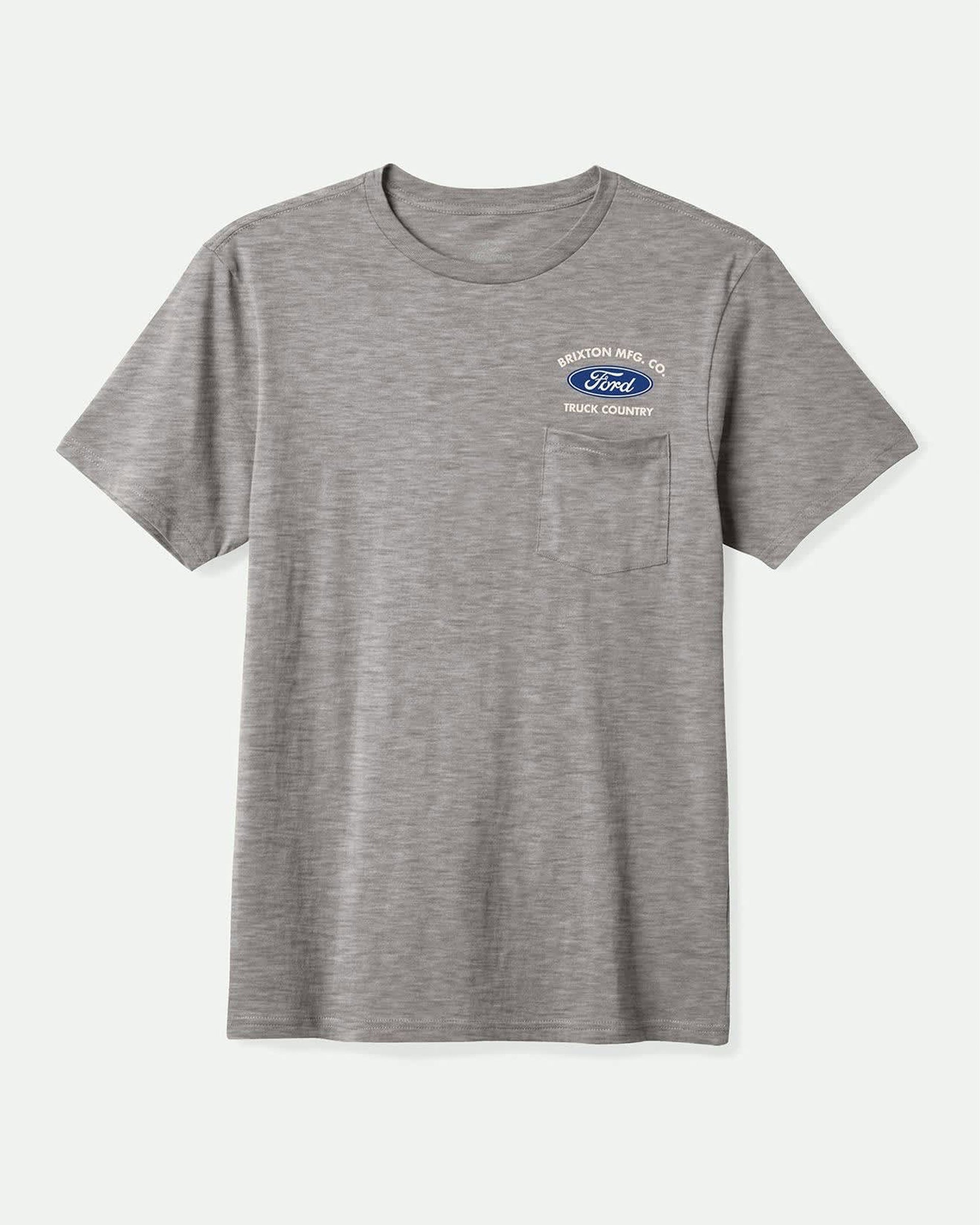 Brixton x Ford Truck Country Short Sleeve Pocket T-Shirt - Heather Grey
