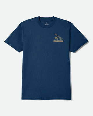 Brixton Fox Standard Short Sleeve T-Shirt - Navy