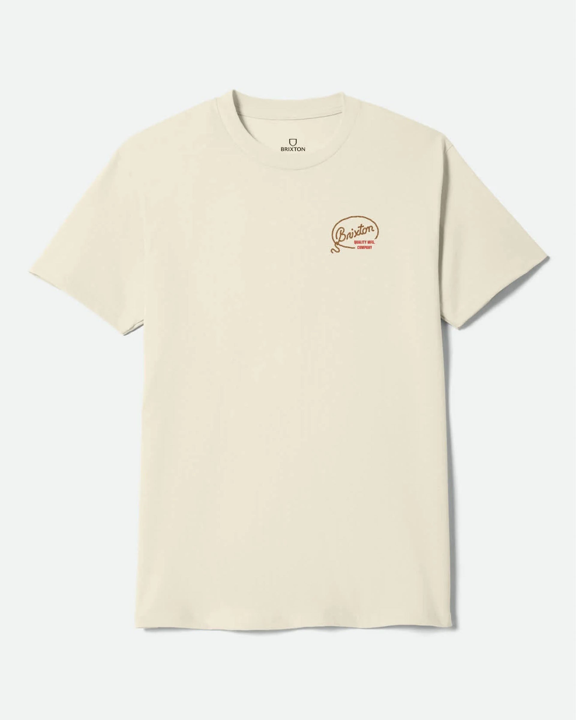 Brixton Gallatin Short Sleeve T-Shirt - Cream