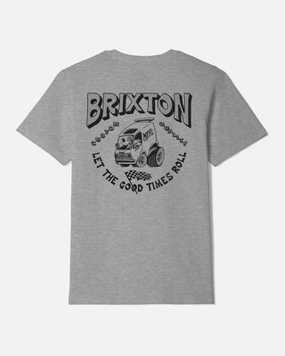 Brixton Garnet Short Sleeve T-Shirt - Heather Grey