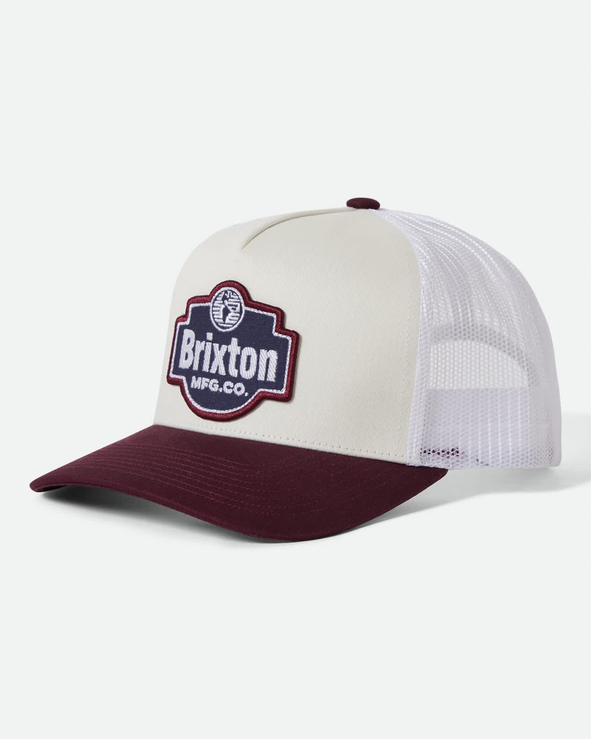 Brixton Genuine Quality Netplus Trucker Hat - Off White/Port