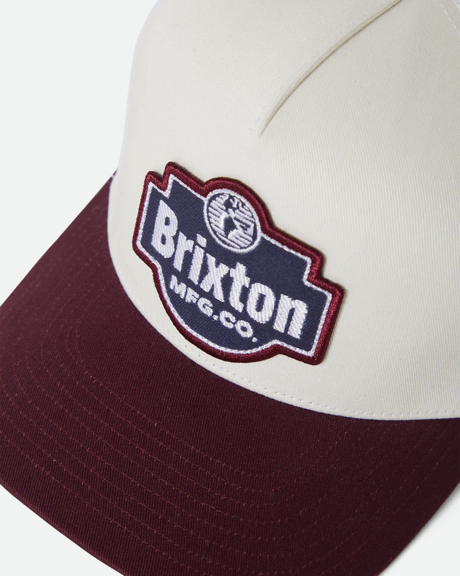 Brixton Genuine Quality Netplus Trucker Hat - Off White/Port