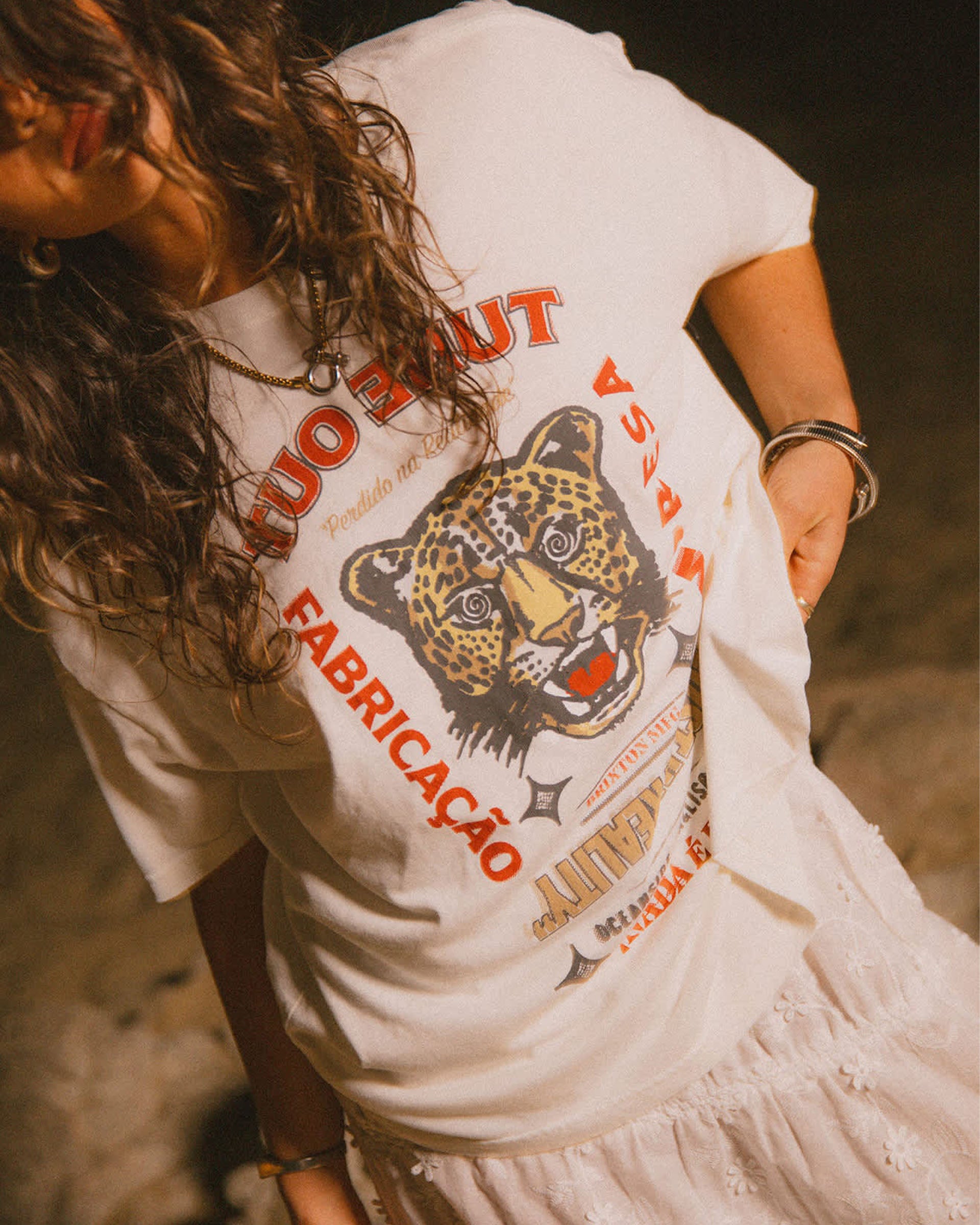 Brixton Women's The Getaway Oversized Boyfriend T-Shirt - Vintage White