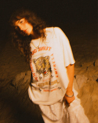 Brixton Women's The Getaway Oversized Boyfriend T-Shirt - Vintage White