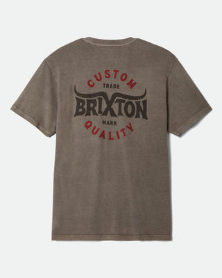 Brixton Gibson Short Sleeve Standard T-Shirt - Cinder Worn Wash