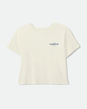 Brixton Women's Goodyear Burnout Boxy Crew T-Shirt - Off White