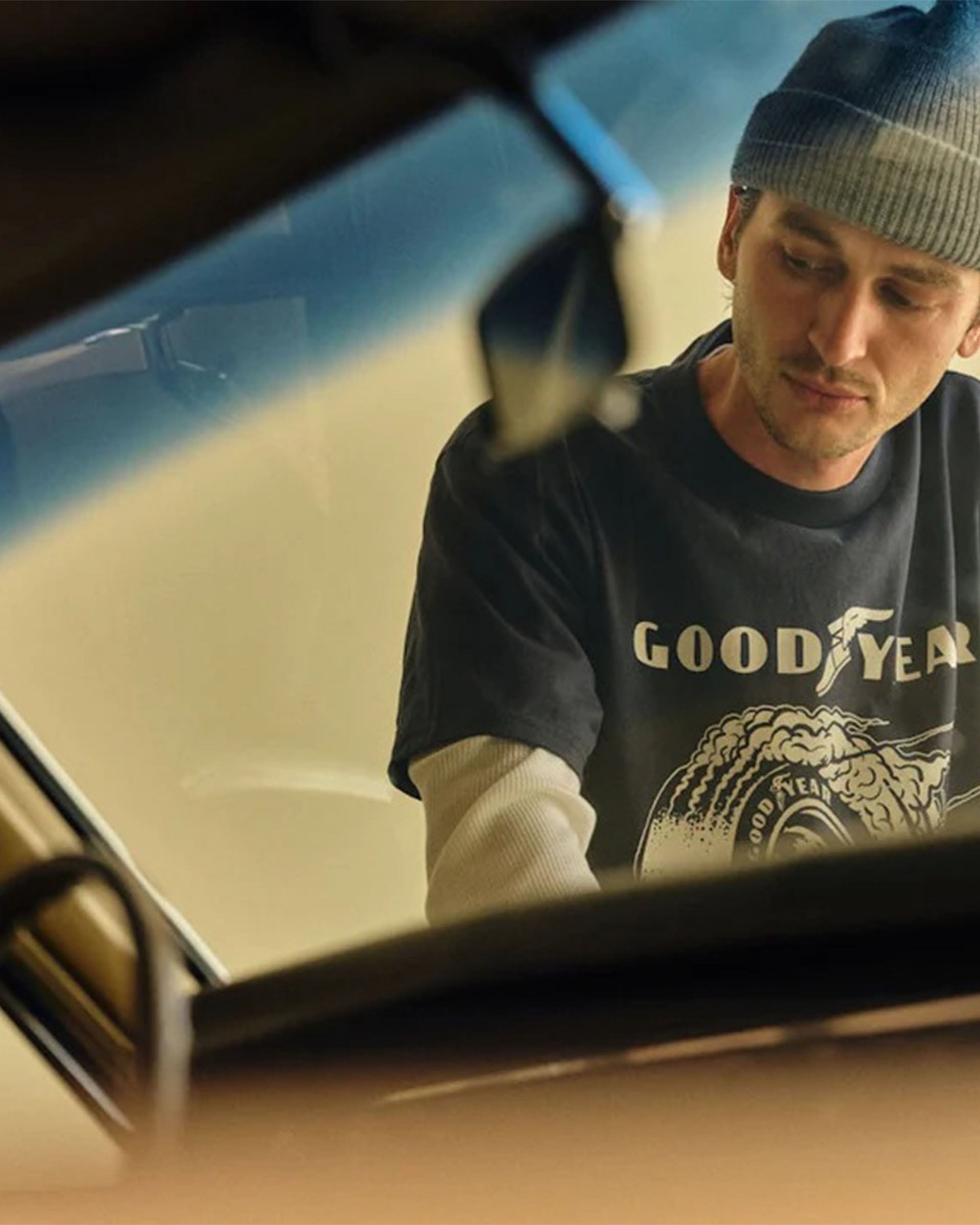 Brixton Goodyear Cheater Slick Standard Short Sleeve T-Shirt - Navy