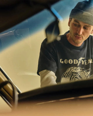 Brixton Goodyear Cheater Slick Standard Short Sleeve T-Shirt - Navy