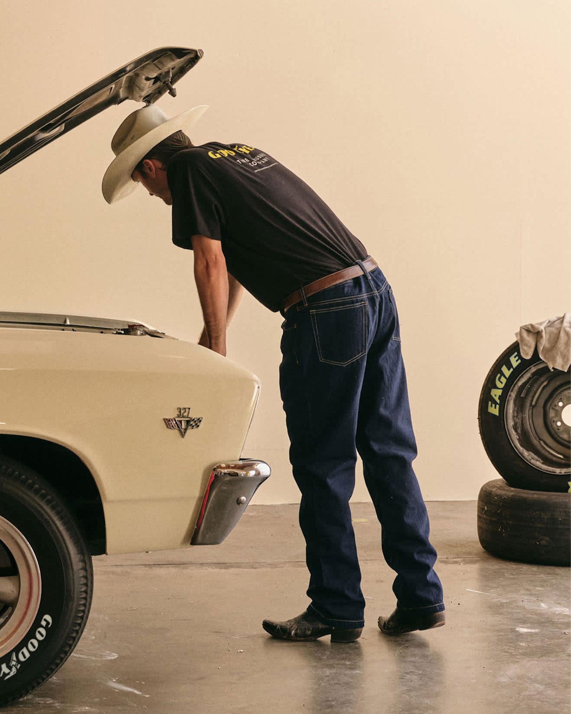 Brixton Goodyear Service Pocket Short Sleeve T-Shirt - Black