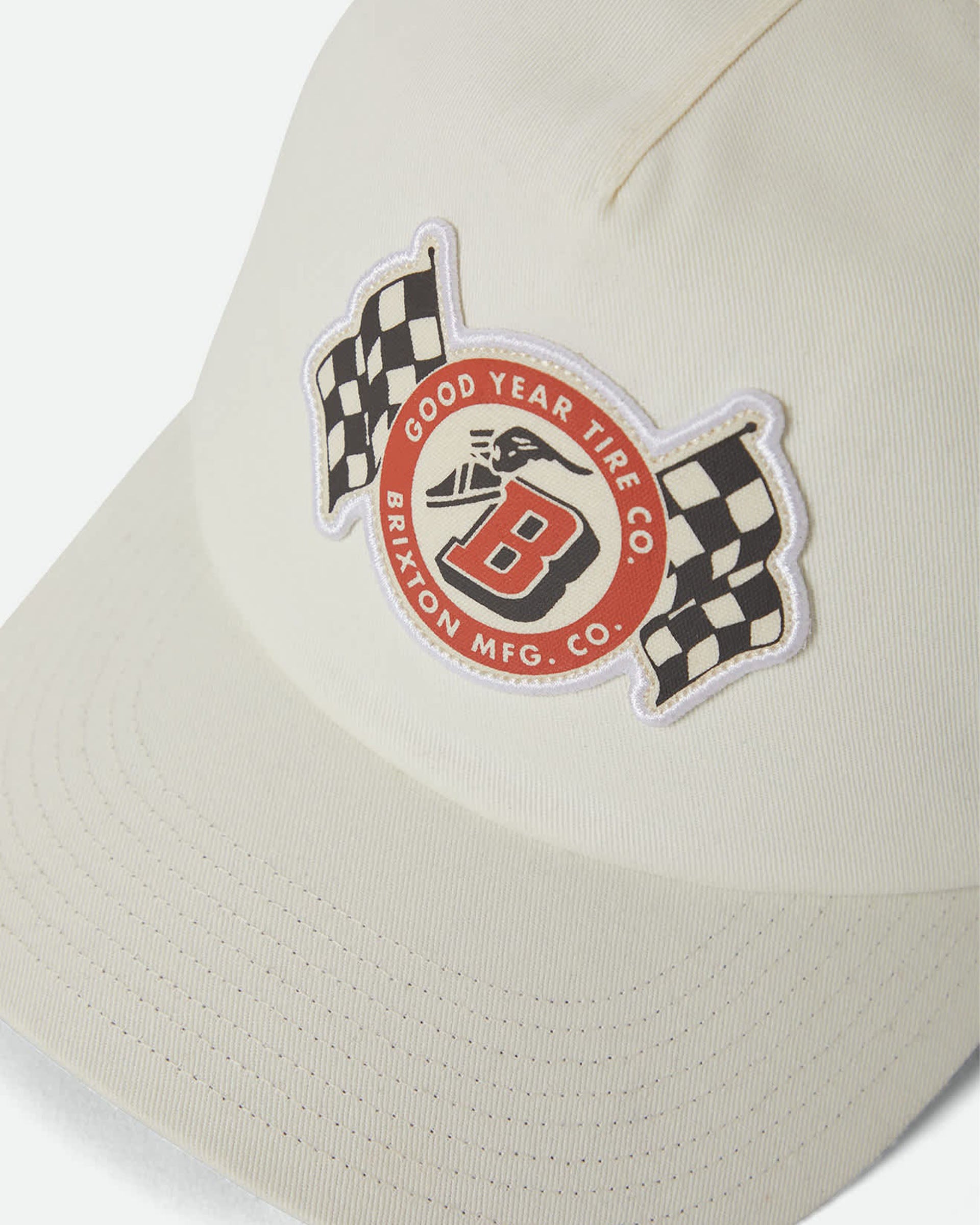 Brixton Goodyear Speedway Snapback Hat - Off White